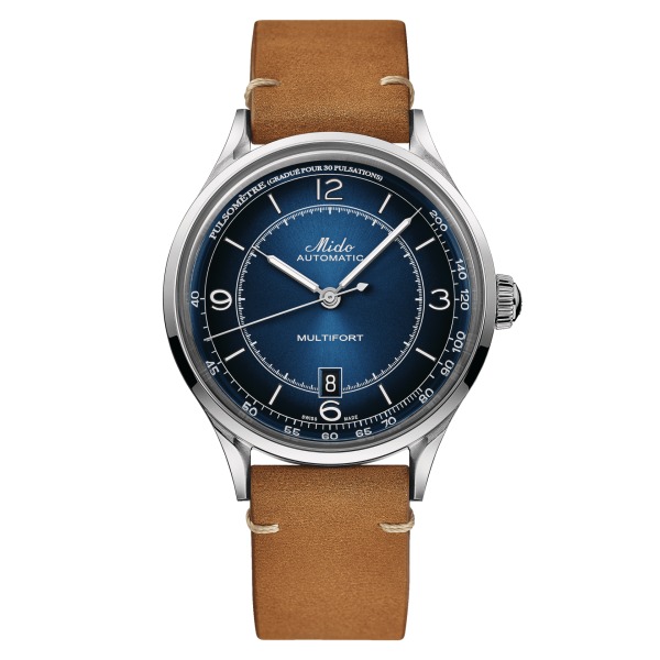 Montre Mido MULTIFORT PATRIMONY Cadran Bleu Bracelet CUIR