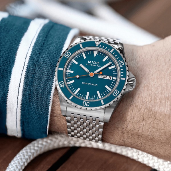 Montre Mido Ocean Star Tribute Cadran Bleu Bracelet Acier