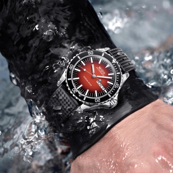 Montre Mido Ocean Star Tribute Cadran Rouge