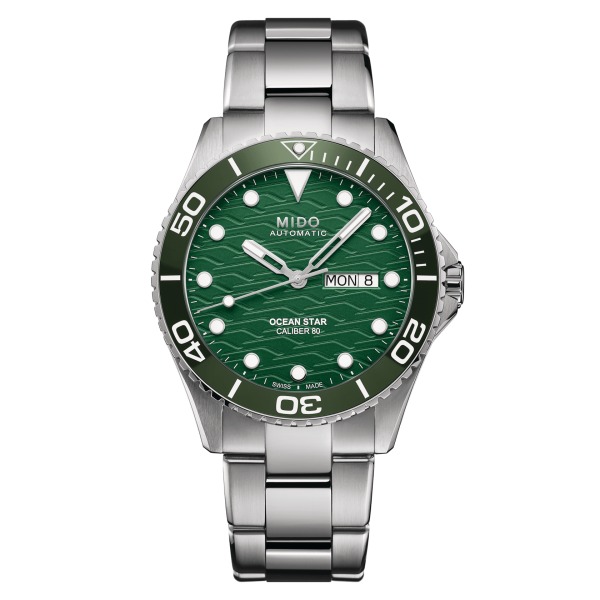 Montre Mido OCEAN STAR 200C Cadran Vert Bracelet Acier