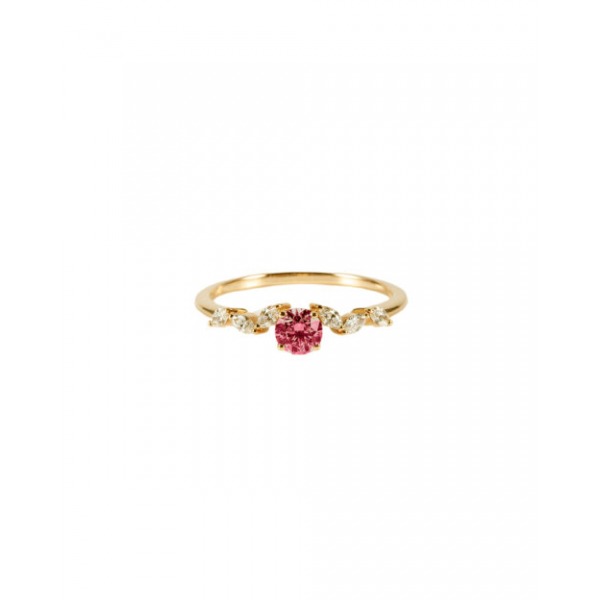 Bague La Marquisette Alix Rhodolite En Or Jaune 18 Carats