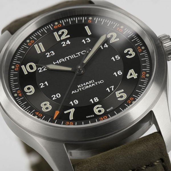 Montre Hamilton Khaki Field Titanium Auto Cadran Noir