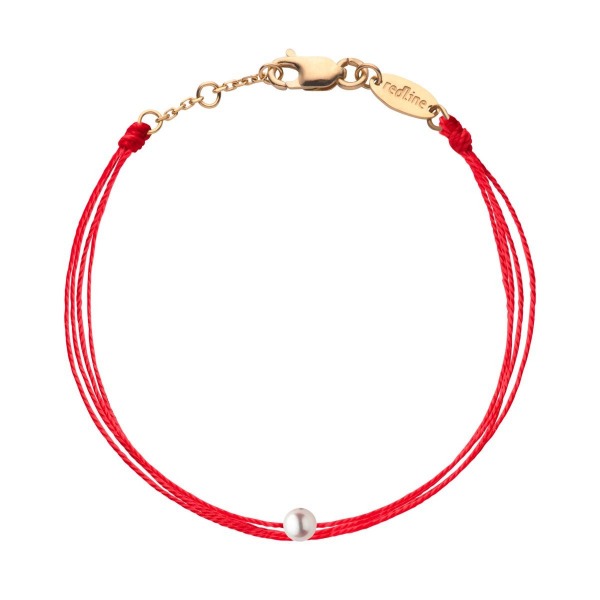 Bracelet Redline Queen Brodé Bébé multi fil avec une perle de culture et Or