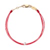 Bracelet Redline Queen Brodé Bébé multi fil avec une perle de culture et Or