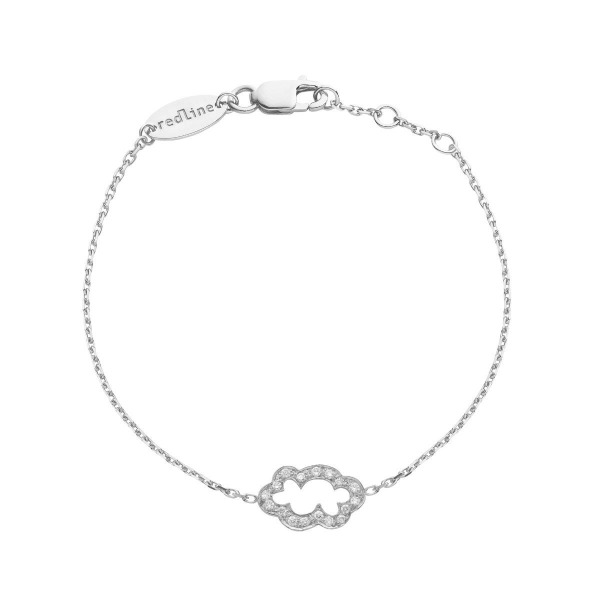 Bracelet Redline Nuage bébé chaîne or blanc pavé diamants