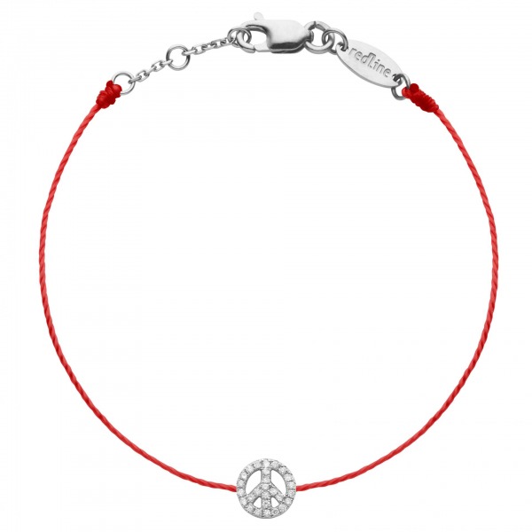 Bracelet Redline Mini Peace fil Bébé Or et Diamants