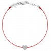 Bracelet Redline enfant fil coeur or pavé diamants