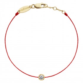 Bracelet Redline enfant fil avec diamant 0.05 carats en serti clos et Or