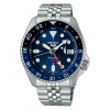 Montre Seiko 5 GMT Cadran Bleu Bracelet Métal