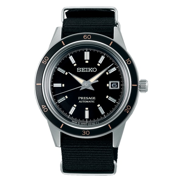 Montre Seiko Presage Automatique Style 60s Noir Nylon