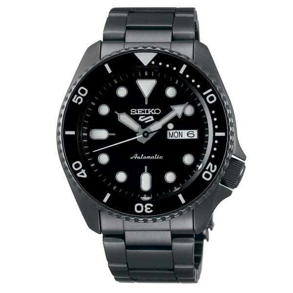 Montre Seiko 5 Automatique Cadran Noir Bracelet Métal