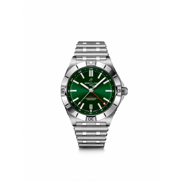Montre Breitling Chronomat Automatic GMT 40 Cadran Vert Bracelet Acier