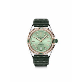 Montre Breitling Super Chronomat Automatic 38 Cadran Vert Menthe Bracelet Caoutchouc