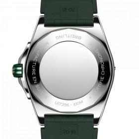 Montre Breitling Super Chronomat Automatic 38 Cadran Vert Menthe Bracelet Caoutchouc