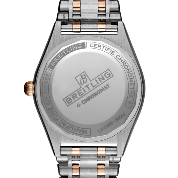 Montre Breitling Chronomat Automatic 36 Cadran Argent Bracelet Acier et Or rouge 18 carats