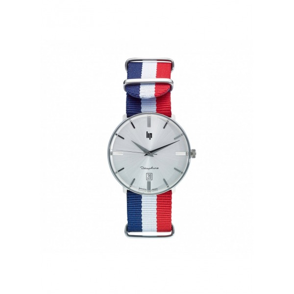 Montre LIP Dauphine Bracelet Bleu Blanc Rouge