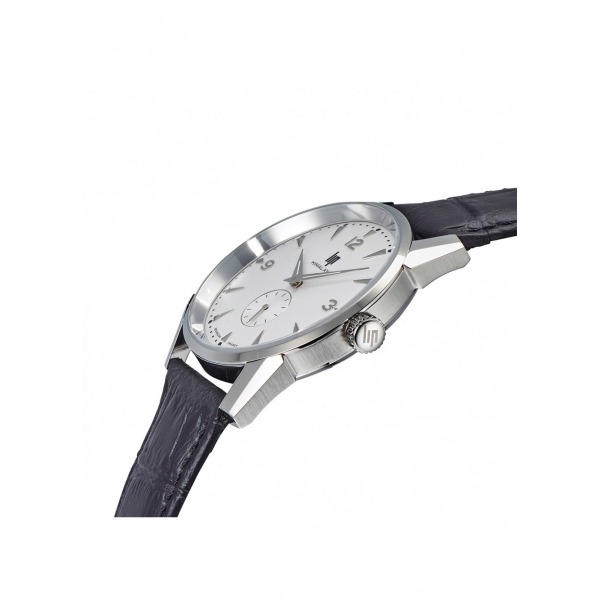 Montre LIP Himalaya 40mm Cadran Argent Bracelet Cuir Noir