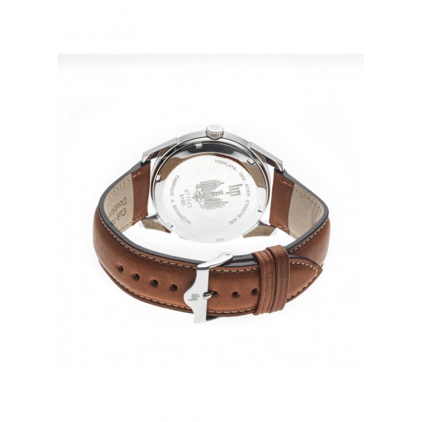 Montre LIP Himalaya 40mm Cadran Bleu Bracelet Cuir Marron