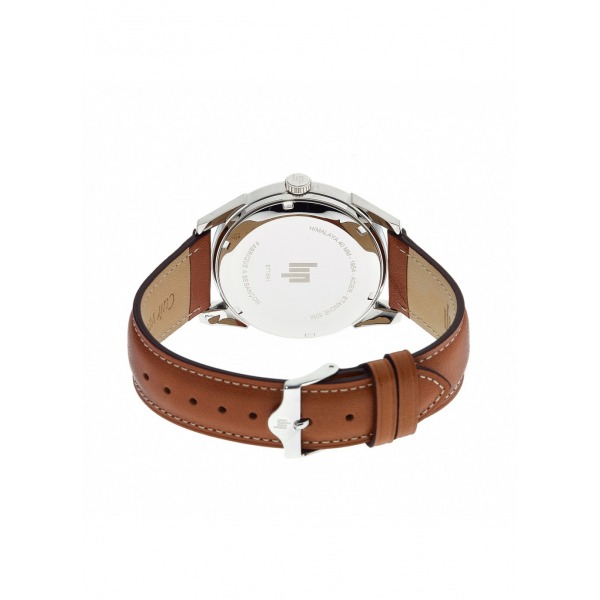 Montre LIP Himalaya 40mm Cadran Gris Bracelet Cuir Marron