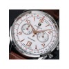 Montre LIP Himalaya 40mm Chronographe Cadran Blanc Bracelet Cuir