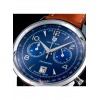 Montre LIP Himalaya 40mm Chronographe Cadran Bleu Bracelet Cuir