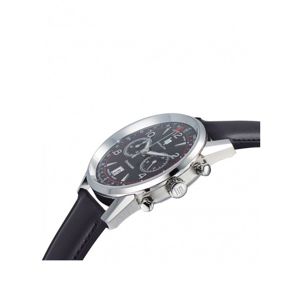 Montre LIP Himalaya 40mm Chronographe Cadran Noir Bracelet Cuir