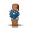 Montre LIP Dauphine Cadran Bleu foncé Bracelet cuir marron clair