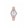 Montre LIP Femme Himalaya 29mm Cadran argenté mat Bracelet cuir rose