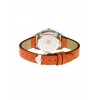 Montre LIP Femme Himalaya 29 mm Cadran argenté Bracelet cuir lisse orange