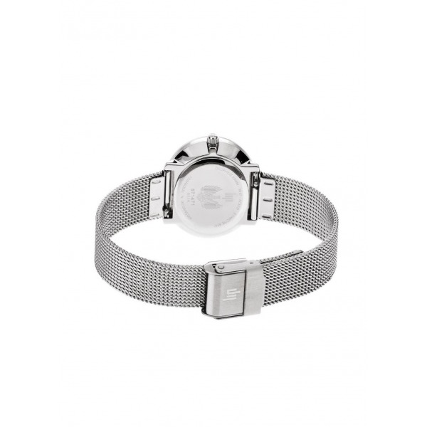 Montre LIP Femme Dauphine 29 mm Cadran argenté soleillé Bracelet milanais acier