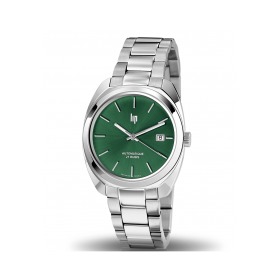 Montre LIP Homme GDG 39 mm Cadran vert moyen sablé bracelet acier poli