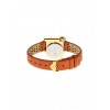 Montre LIP Femme MACH 2000 30 mm Cadran blanc bracelet cuir orangé