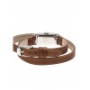 Montre LIP Femme T13 Cadran blanc bracelet cuir lisse marron clair