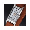 Montre LIP Femme T13 Cadran blanc bracelet cuir lisse marron clair