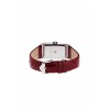 Montre LIP T18 Cadran argenté bracelet cuir rouge