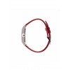 Montre LIP T18 Cadran argenté bracelet cuir rouge