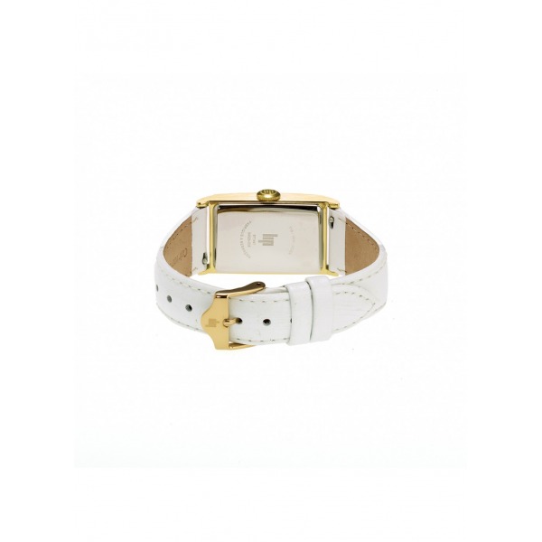 Montre LIP T18 Cadran blanc argenté bracelet cuir vachette blanc