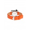 Montre LIP Femme MACH 2000 mini square cadran argenté 30 mm bracelet cuir orange