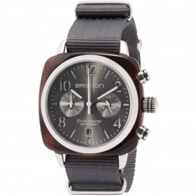 Montre Briston Clubmaster Classic Acétate Bracelet Nato Gris