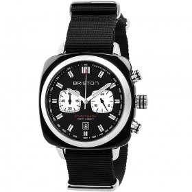 Montre Briston Clubmaster Sport Acétate Bracelet Nato Noir