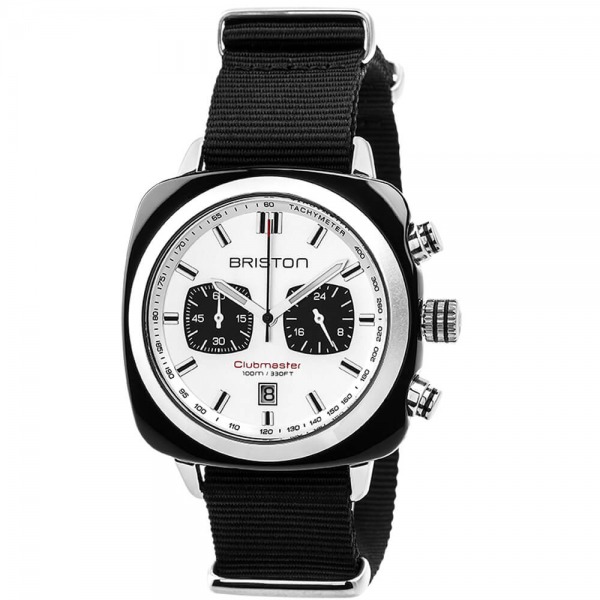 Montre Briston Clubmaster Sport Acétate Bracelet Nato Noir