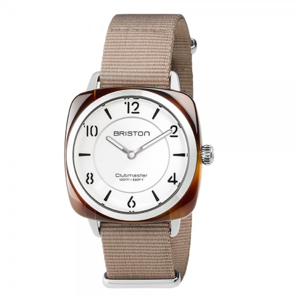 Montre Briston Clubmaster Chic Acétate Cadran Blanc