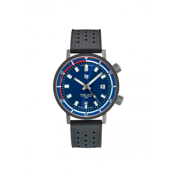 Montre LIP Homme Grande Nautic Ski 41 mm Cadran bleu soleillé