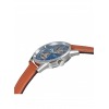 Montre LIP Homme Himalaya 40 mm sablier Cadran bleu bracelet cuir brun