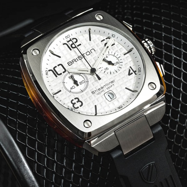 Montre BRISTON Streamliner Urban Acier & Acétate Cadran Blanc