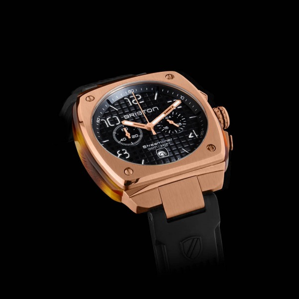 Montre BRISTON Streamliner Urban Acier Gold & Acétate Cadran Noir