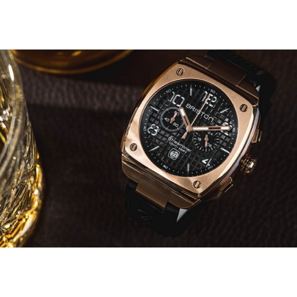 Montre BRISTON Streamliner Urban Acier Gold & Acétate Cadran Noir