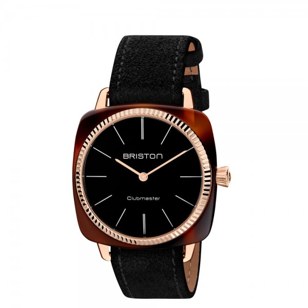 Montre Briston Clubmaster Elegant Acétate Gold Cadran Noir