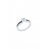 Solitaire TOM G Pure Or Blanc Diamants Noirs Et Blancs