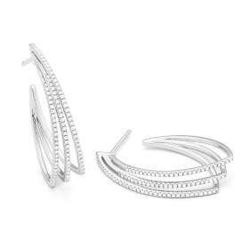 Boucles D'Oreilles Daniel Gerard Smart Or Blanc & Diamants